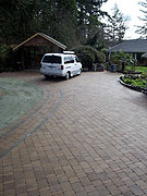 Stone pavers driveway